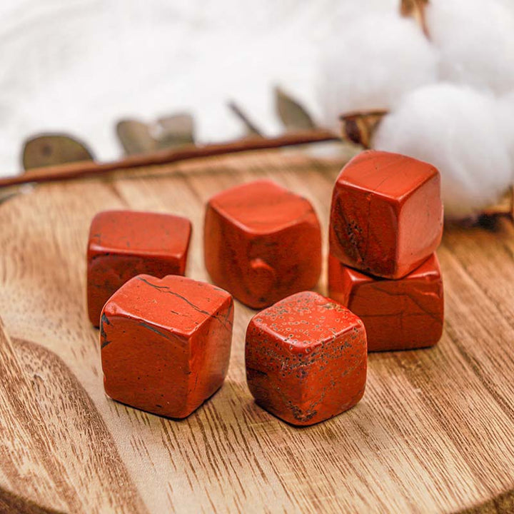 Olivenorma Red Jasper Meditation Crystal Cube - image 2