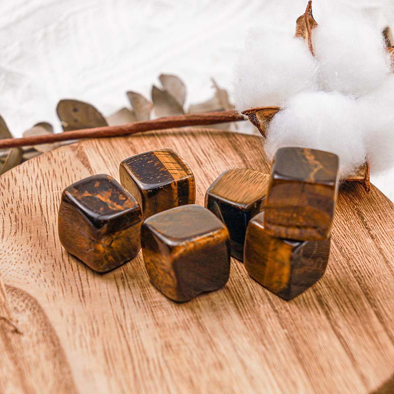 Olivenorma Tiger Eye Protection Crystal Cube - image 2