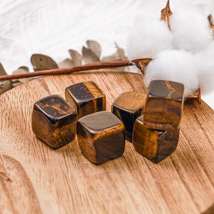 Olivenorma Tiger Eye Protection Crystal Cube - image 2