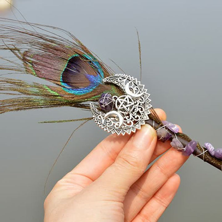 Olivenorma Natural Fairy Moon With Feather Crystal Wands - image 25
