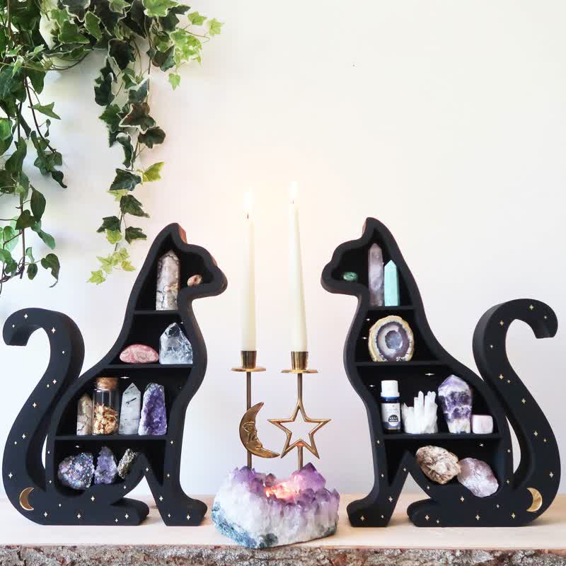 Cute Cat Moon Star Crystal Shelf - image 2