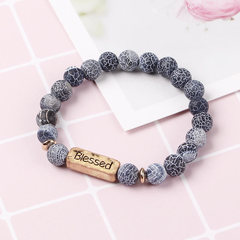 Olivenorma Natural Gemstone Blessed Engraving Bracelet - image 3