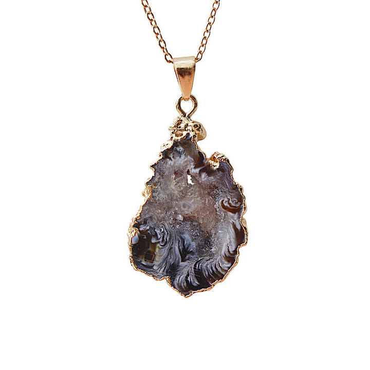 Olivenorma Natural Agate Geode Necklace - image 5