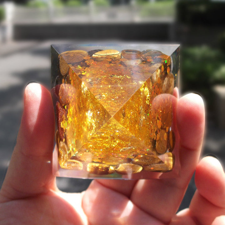 Olivenorma Tiger Eye Citrine Tree Of Life Orgone Pyramid - image 2