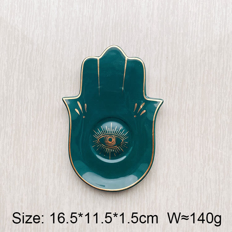 Olivenorma Hamsa Small Tray Evil Eye Jewelry Plate Coaster - image 9