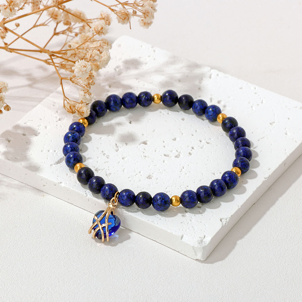 Olivenorma Natural Stone Heart Love Charm Bracelet - image 12