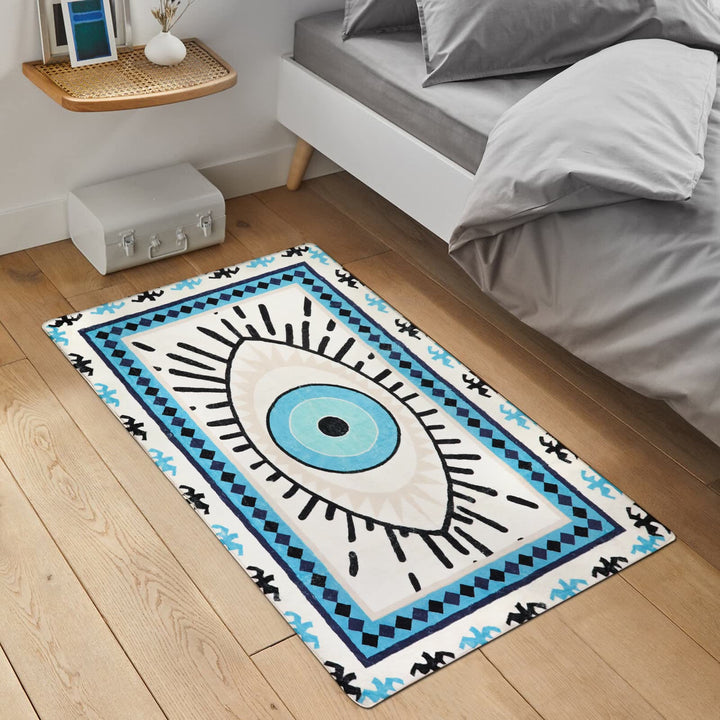 Olivenorma Blue Evil Eye Antibacterial Washable Rugs Carpet - image 9