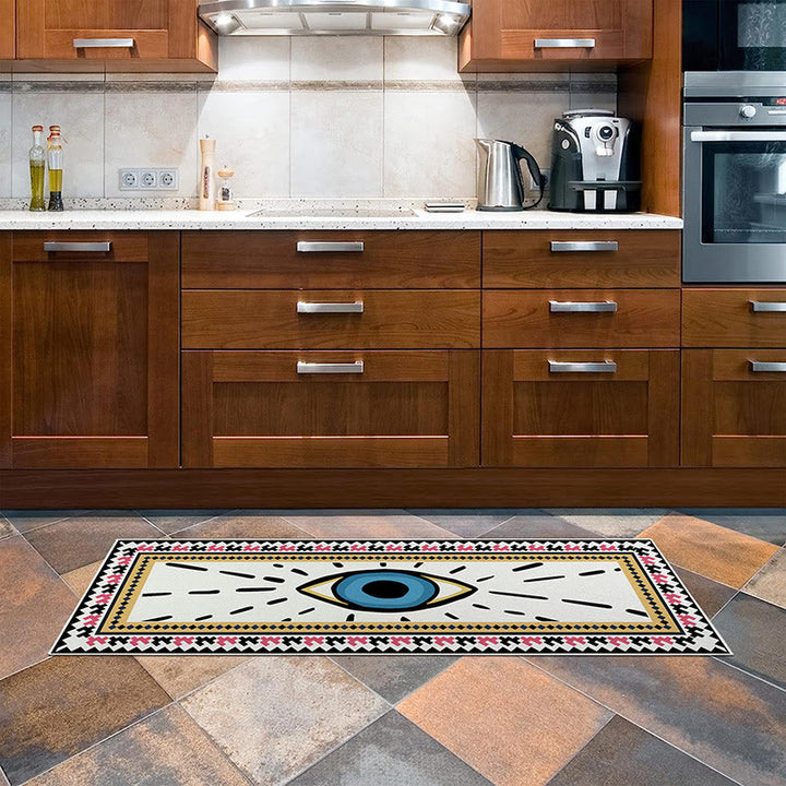 Olivenorma Rectangular White Evil Eye Print Rug Carpet - image 4