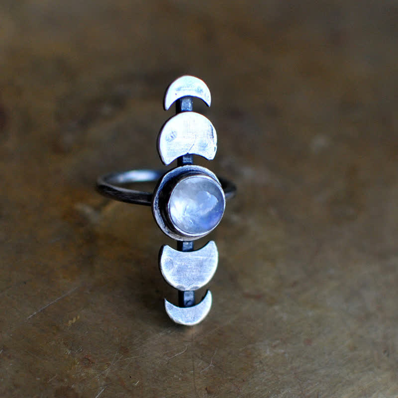 Olivenorma Crescent Moonstone Feminine Energy Ring - image 4