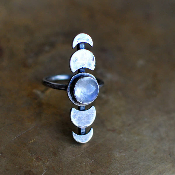 Olivenorma Crescent Moonstone Feminine Energy Ring - image 4