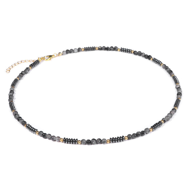Olivenorma Gemstone & Hematite Necklace - Labradorite&Hematite - image 7