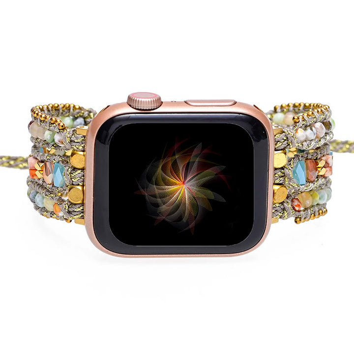 Olivenorma White Agate Hematite Apple Watch Strap Wrap Bracelet - image 2