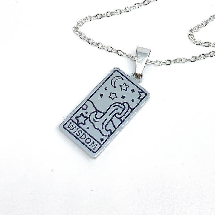 Olivenorma Vintage Tarot Card Fortune Necklace - Wisdom - Silver - image 15