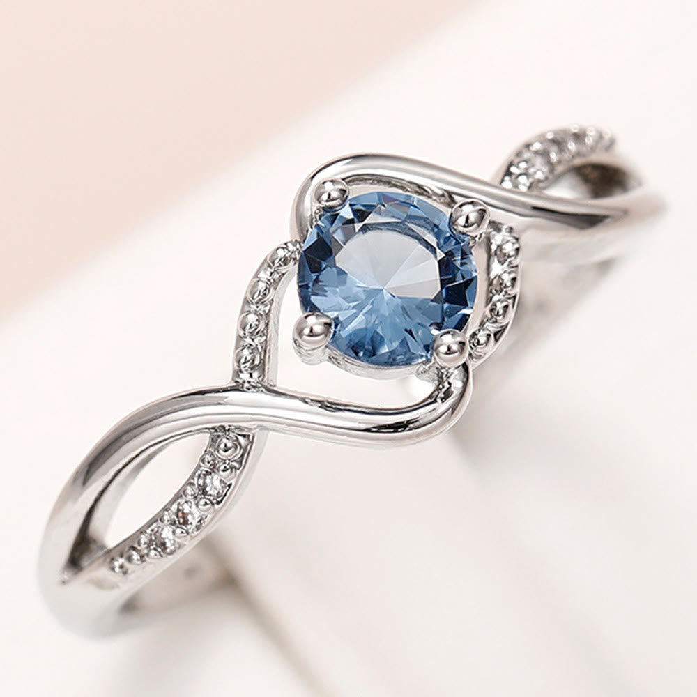 Olivenorma Wave Shaped Blue Alexandrite Engagement Ring - image 5
