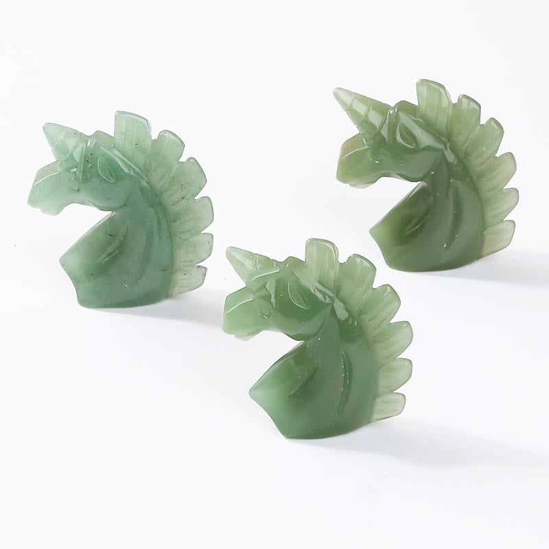 Olivenorma 2Inch Natural Crystal Unicorn Figurine Gemstone Decoration - Green Aventurine - image 1