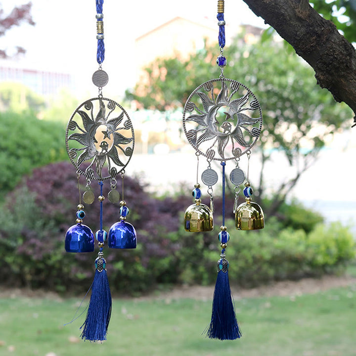 Olivenorma Retro Sun Evil Eye Protection Wind Chime - image 5