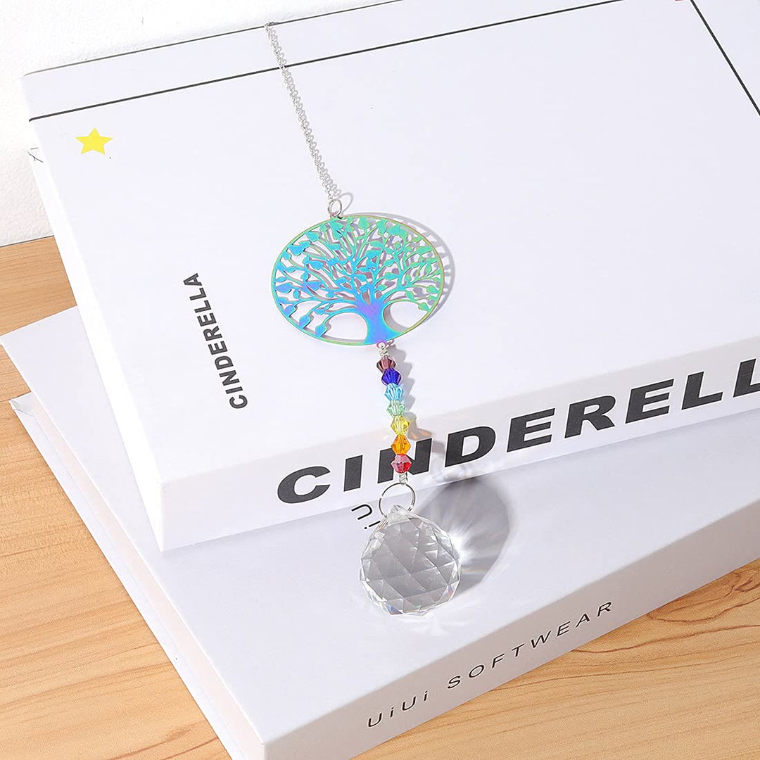 Olivenorma Clear Crystal Hanging Chakra Beads Wind Chime Suncatcher - image 13