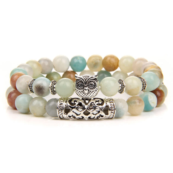 Olivenorma Owl Natural Crystal Beads Bracelet - Amazonite - image 28