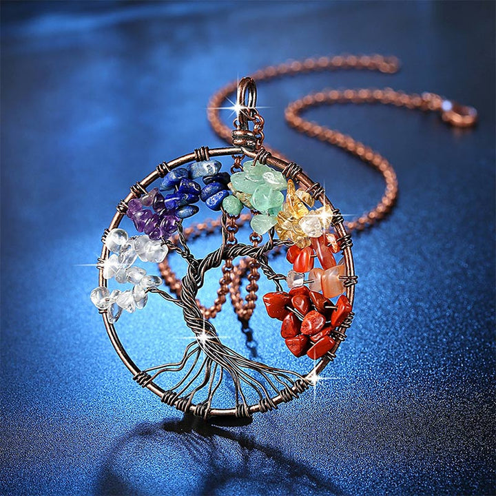 Olivenorma Natural Chakra Tree Of Life Necklace - image 1
