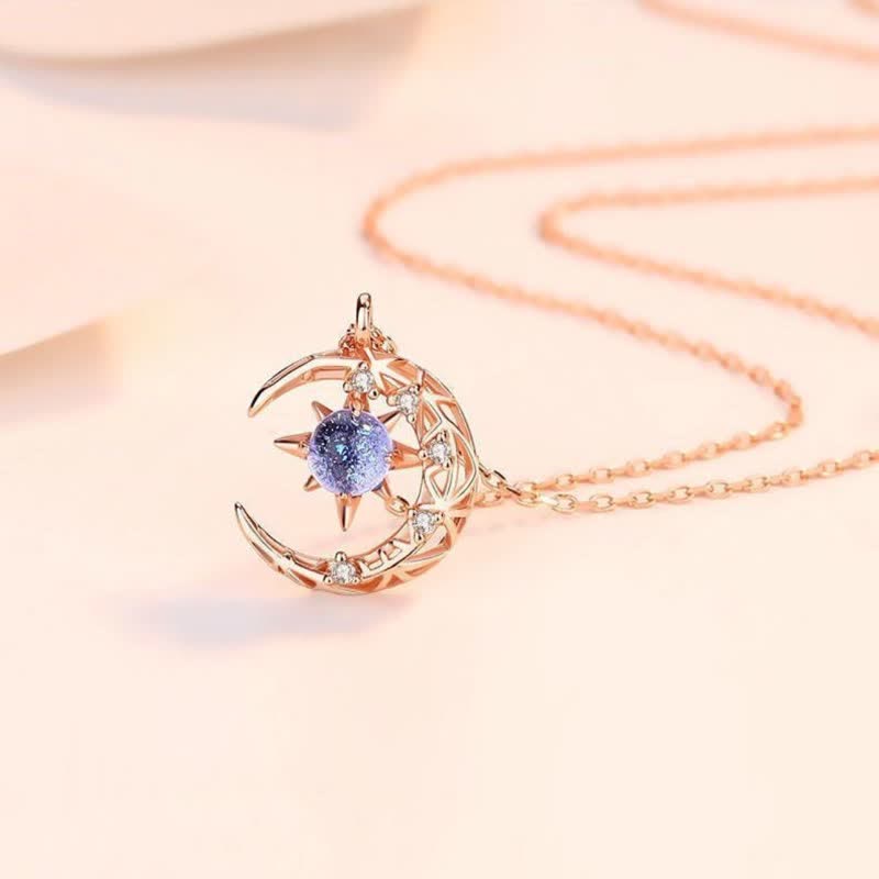 Olivenorma Celestial Dainty Moon Moonstone Necklace - image 7