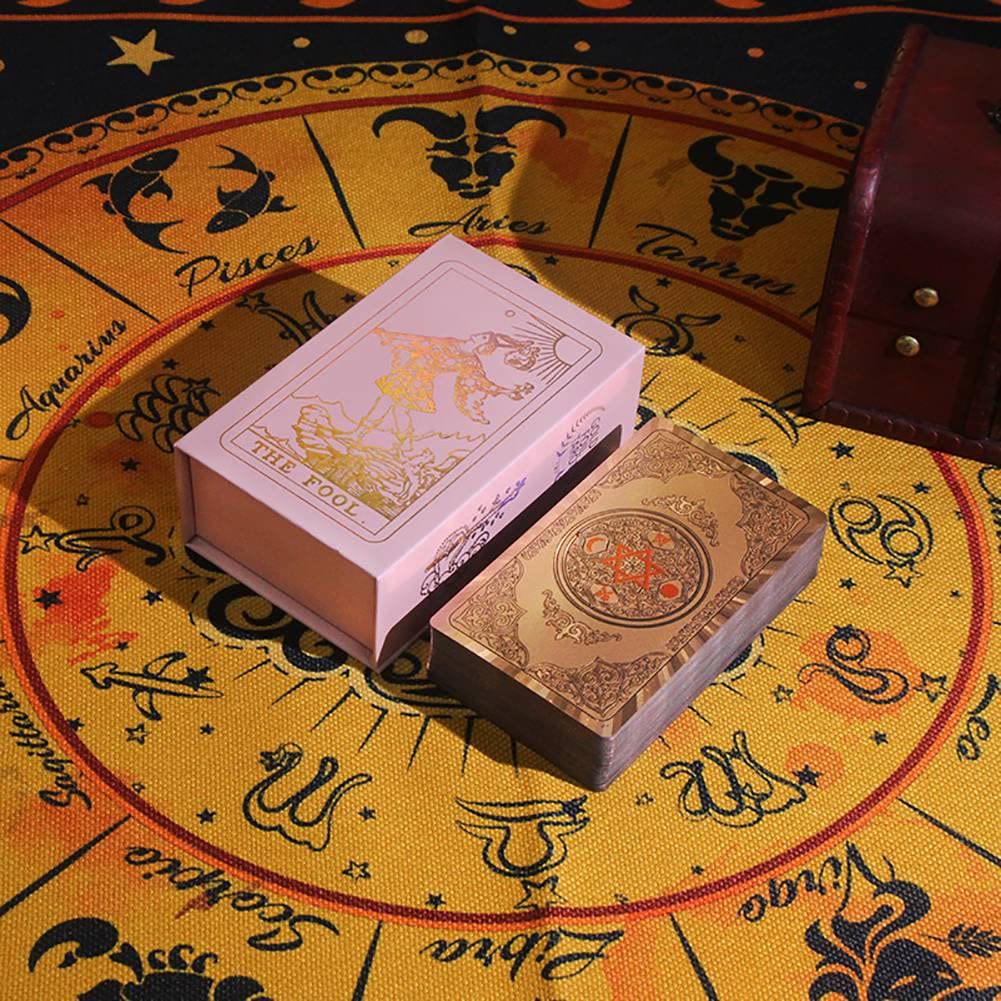 Olivenorma Bronzing Pink Gold Foil Tarot Deck Cards - image 1
