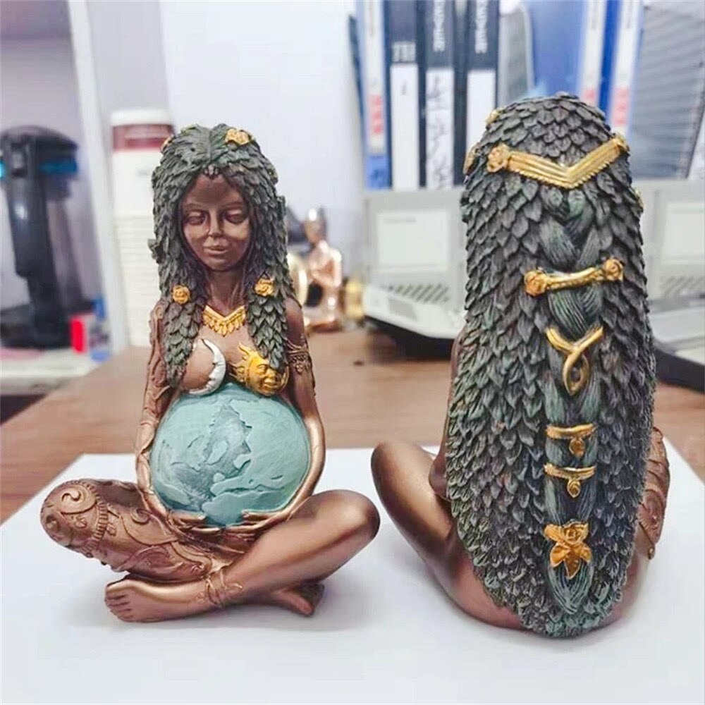 Olivenorma Resin Mother Earth Gaia Statue Ornament Decoration - image 5
