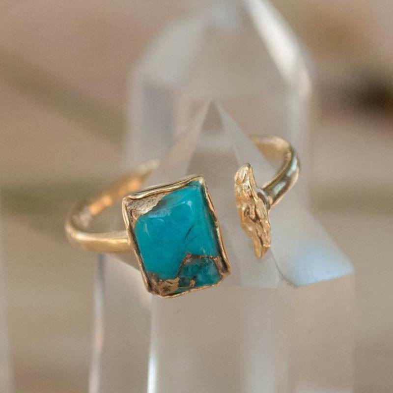 Olivenorma Adjustable Beohemian Turquoise Ring - Turquoise - image 0