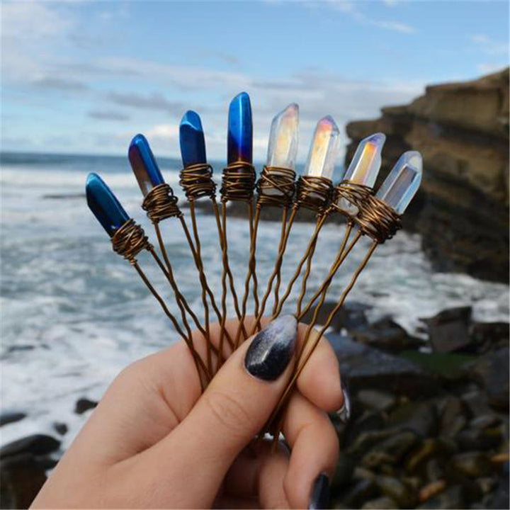 Olivenorma Handmade Thread Crystal Hairpin - image 0