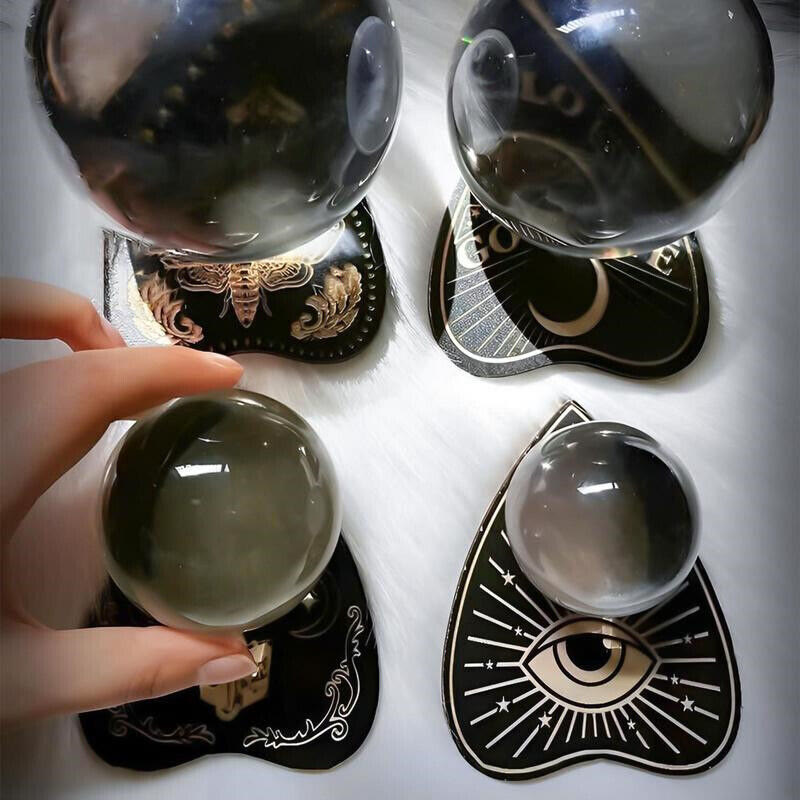 Olivenorma 4Pcs Crystal Ball Board Wooden Crystal Shelf - image 2