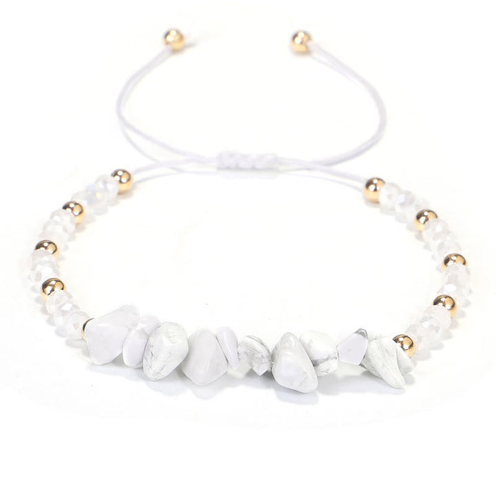 Olivenorma Bohemian Crystal Gravel String Bracelet - White Turquoise - image 7