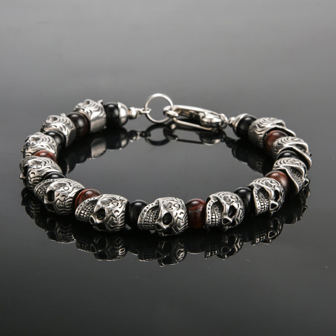 Olivenorma Natural Tiger Eye Handmade Stainless Steel Bracelet - image 2