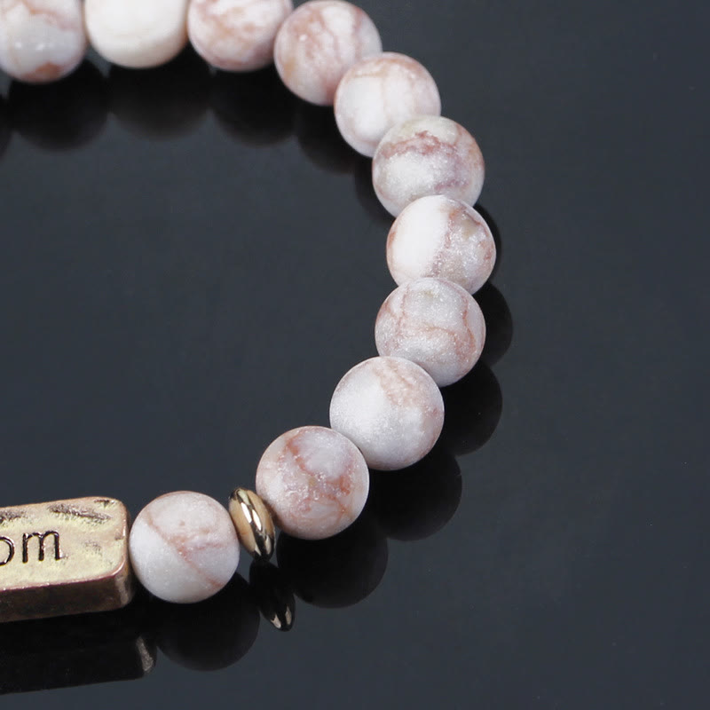 Olivenorma Natural Gemstone Mom Patience Engraving Bracelet - image 6