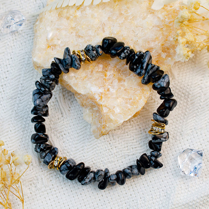 Olivenorma Irregular Stone Crystal Crushed Beads Bracelet - image 7