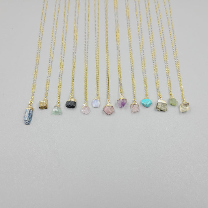 Olivenorma Irregular Crystal Raw Stone Gem gemstone Necklace - Clear Crystal - image 59