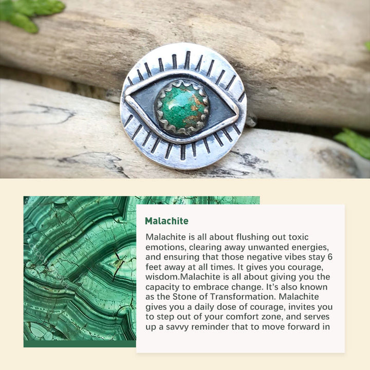Chrysoprase Evil Eye Protection Ring - image 10