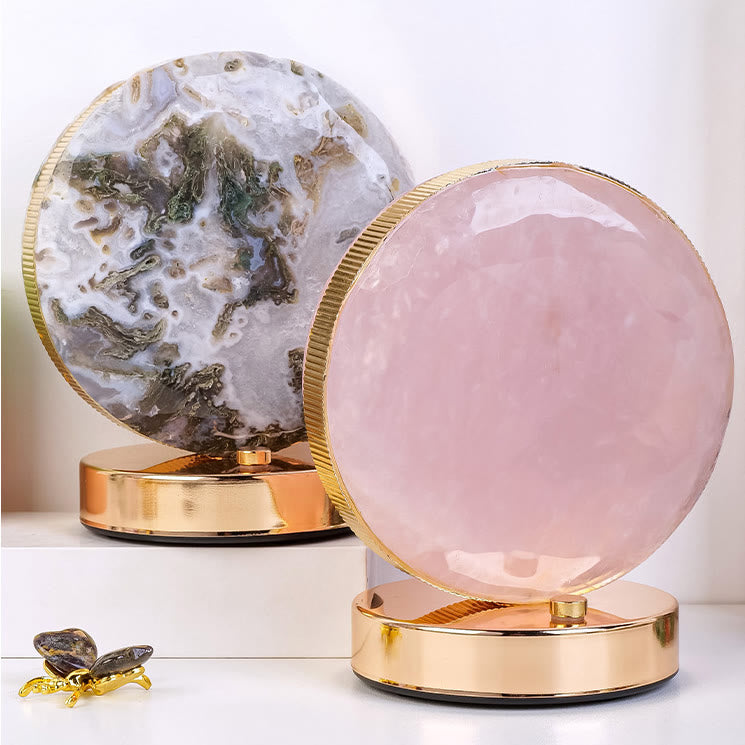 Olivenorma Natural Crystal Stone Table Night Lamp Gemstone Decoration - image 14