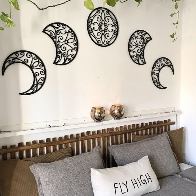 Wood Moon Phases Wall Hanging Decor - image 2