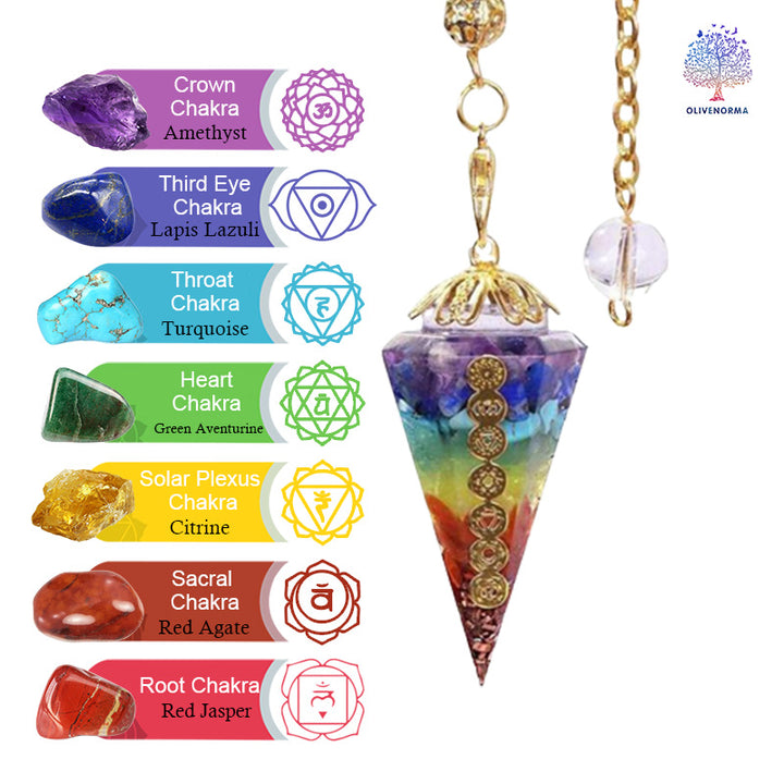 Olivenorma Chakra Orgone Divination Pendulum - image 9