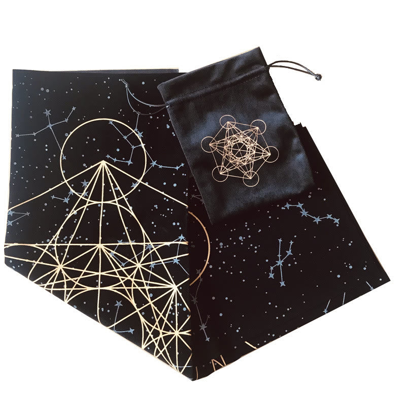 Olivenorma Metatrone's Cub Crystal Grid Tablecloth Tapestry - image 6