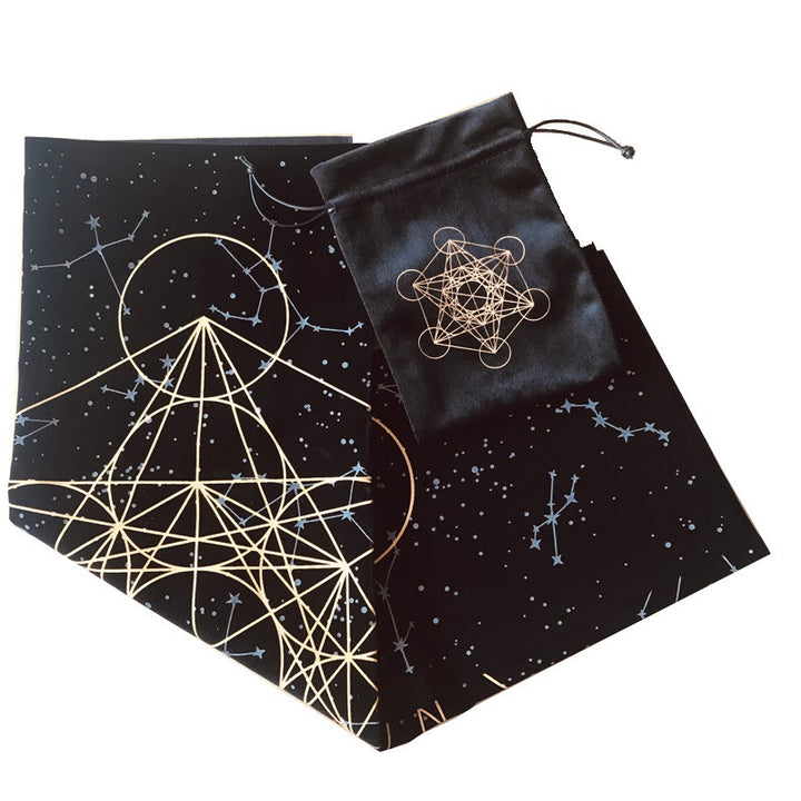 Olivenorma Metatrone's Cub Crystal Grid Tablecloth Tapestry - image 6