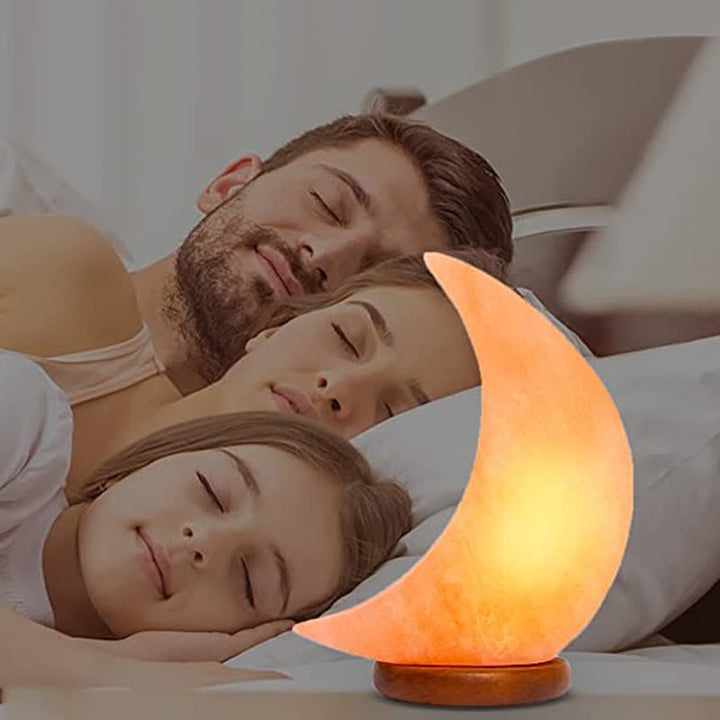 Olivenorma Crescent Moon Shape Himalayan Pink Salt Lamp - image 6
