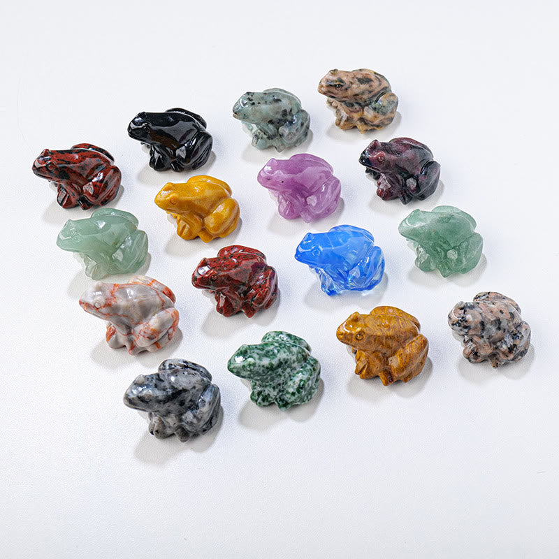 Olivenorma Natural Gemstone Carved Frog Statue Gemstone Decoration - image 44