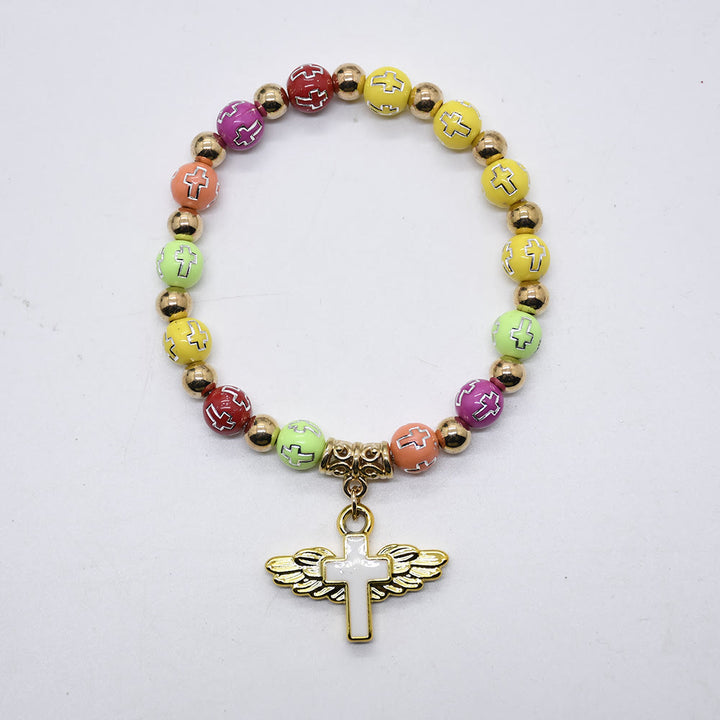 Olivenorma White Jade Cross Beaded Bracelet - Color - image 7