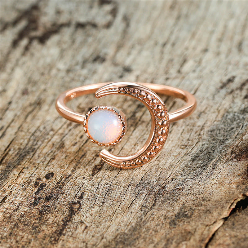 Olivenorma Moon Sun Accessory Moonstone Open Ring - image 4
