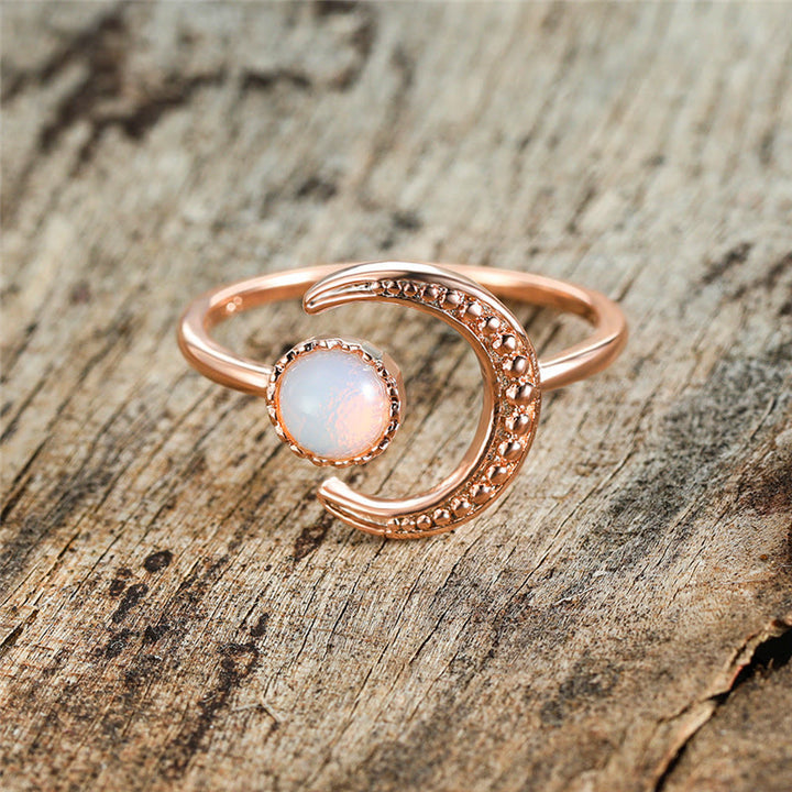 Olivenorma Moon Sun Accessory Moonstone Open Ring - image 4