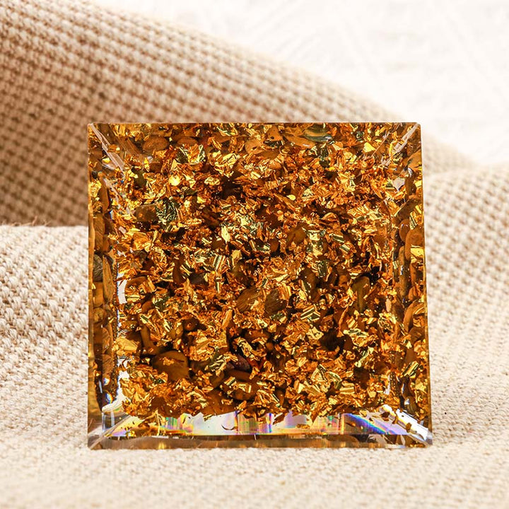 Olivenorma Buddha With Tiger Eye Protection Orgone Pyramid - image 4