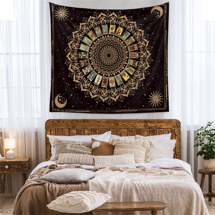 Olivenorma Vintage Tarot Sun and Moon Wall Art Tapestry - image 3