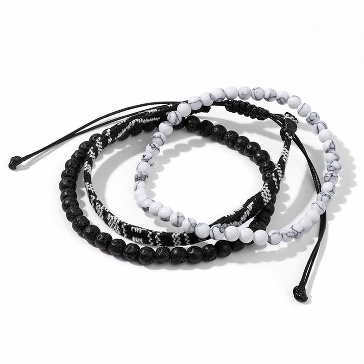 Olivenorma Bohemia Africa Turquoise Crystal Bracelet Set - White Turquoise&Lava Stone - image 21