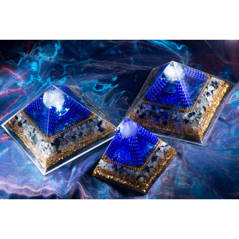 Olivenorma Labradorite with Tiger Eye Orgone Pyramid - image 3