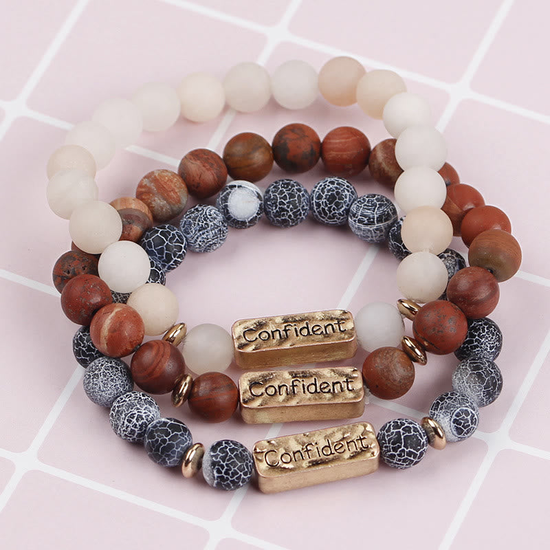 Olivenorma Natural Gemstone Confident Engraving Bracelet - image 0
